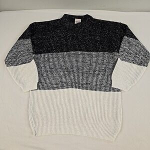 Vintage Huntington Ridge Color block Sweater Sparkle Size Small Oversized USA